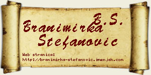 Branimirka Stefanović vizit kartica
